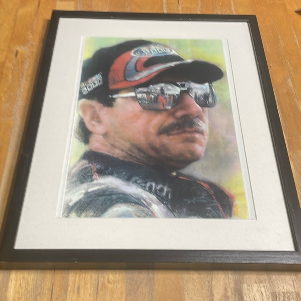 Dale Earnhardt Sr print in frame